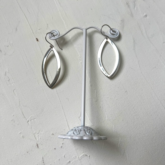 Sterling Silver Teardrop Dangle Earring - Picture 6 of 6